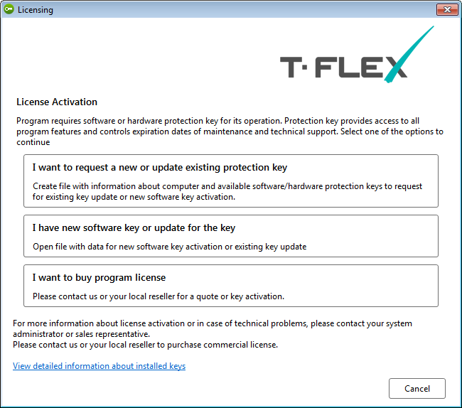 Ochranný klíč T-Flex CAD