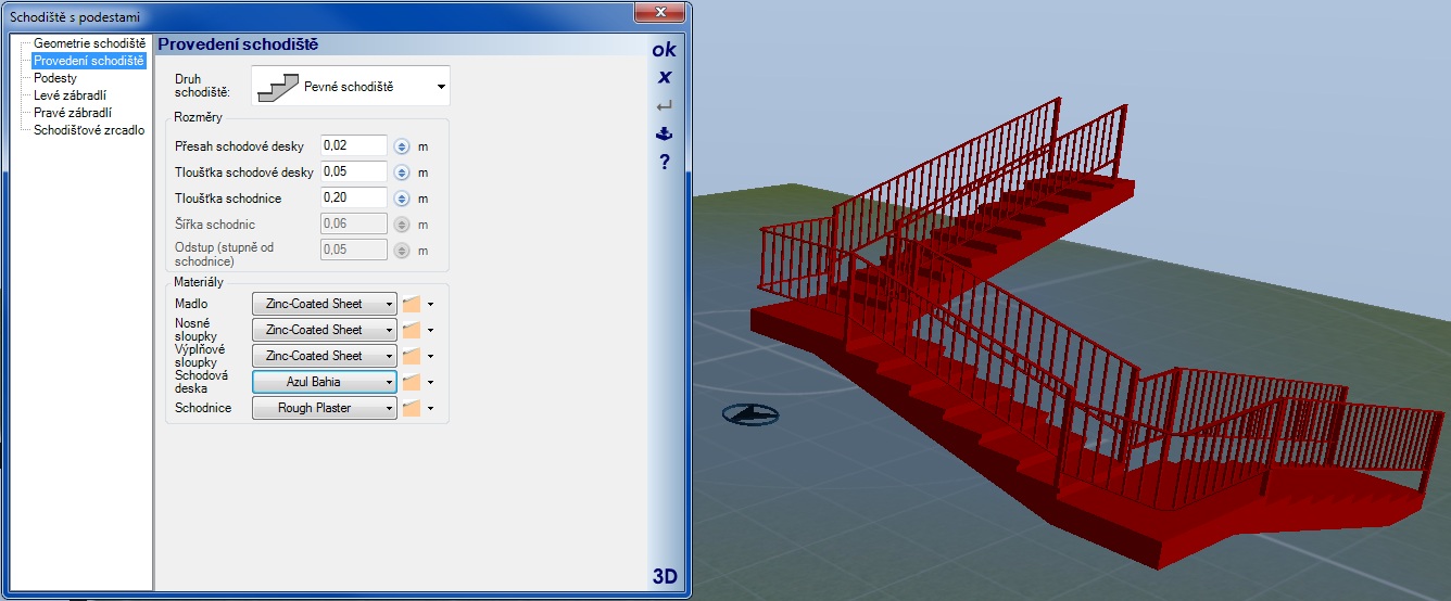 Tvorba schodiště v CAD Architecture