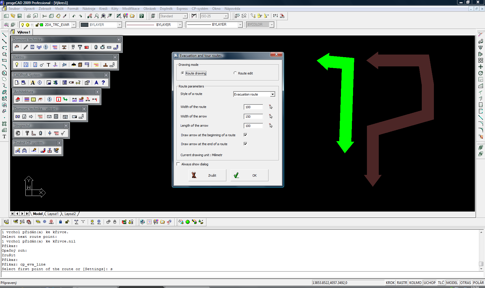 CADprofi Architecture - nadstavba pro progeCAD a AutoCAD. screenshot